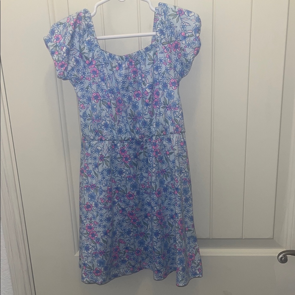 btween Blue and Pink Floral Kids Dress